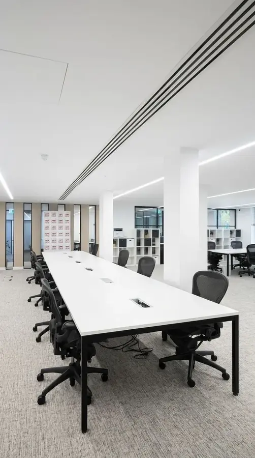 Members' workspace with desks